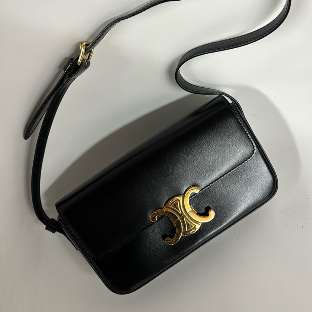 Celine Shoulder Bag Claude in Shiny Calfskin